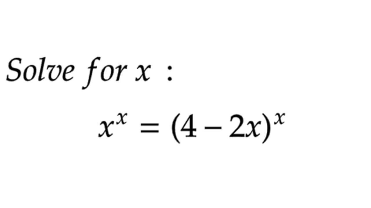 Solving Exponential Equation - YouTube