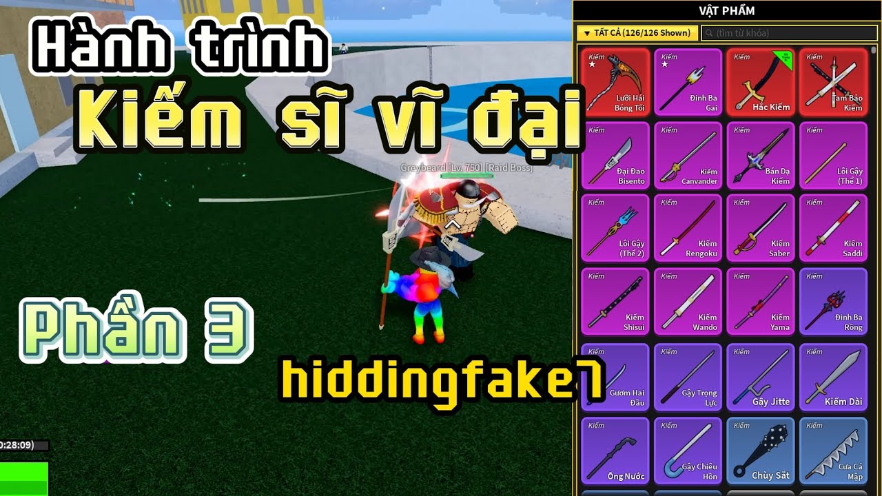 Bloxfruits - Hidding trở thành kiếm sĩ vĩ đại - Phần #3 #bloxfruit #bloxfruits #hidding #bloxpiece