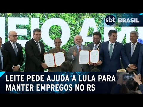 Video chuvas-no-rs-leite-pede-ajuda-a-lula-para-manter-empregos-e-recompor-caixa-sbt-brasil-05-06-24