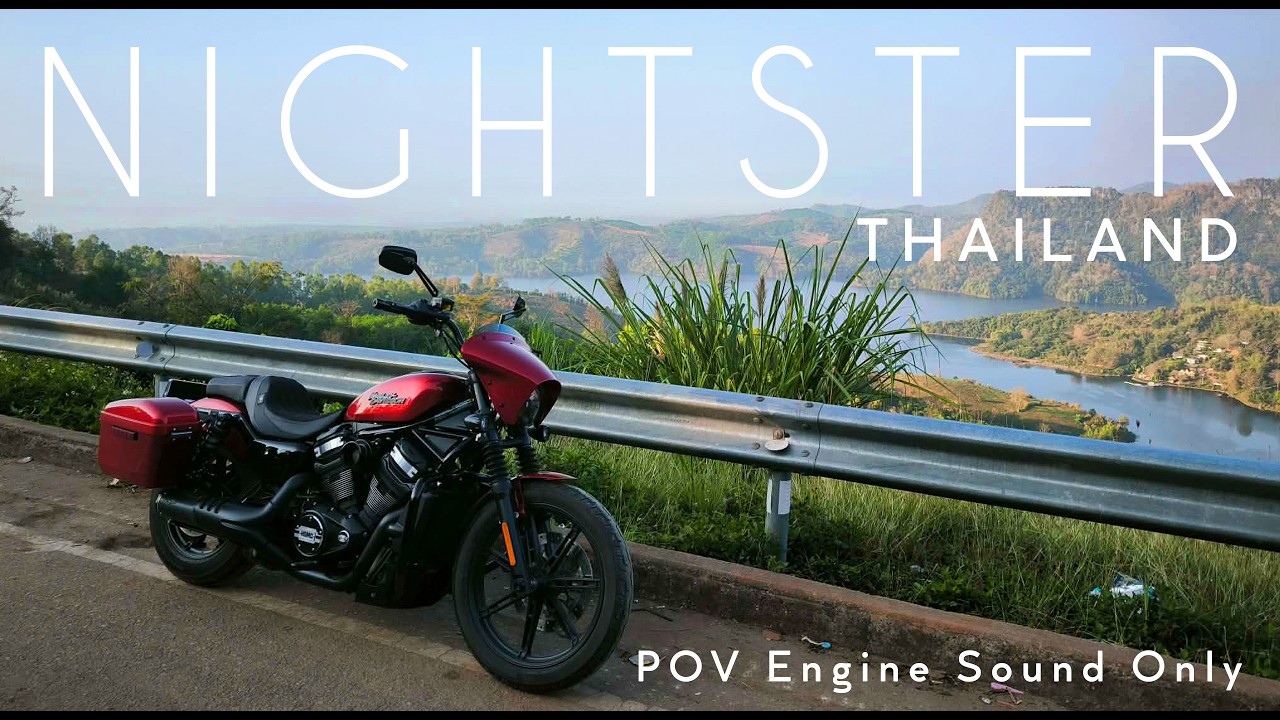 POV Ride at Thailand's Top Coffee Mountain / Harley Davidson Nightster / Pure Engine Sound / 4K