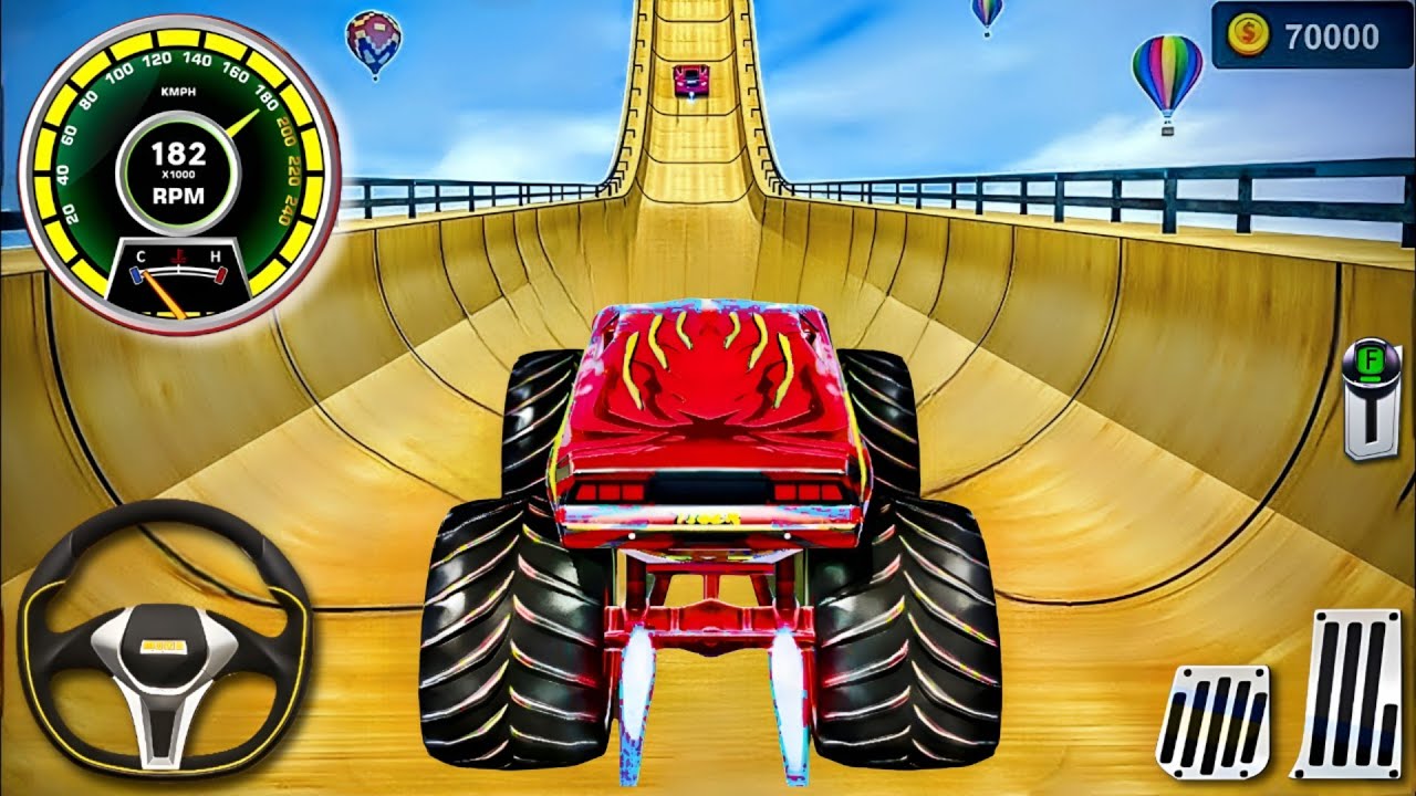 Monster Truck Mega Ramp Impossible Driver - Extreme Car Stunts GT Racing - Android Gameplay #5