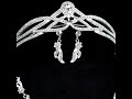 Luxury Bride Wedding Jewelry 4 Pcs/Set Fashion Exquisite Rhinestone Crown Necklace Earrings Set