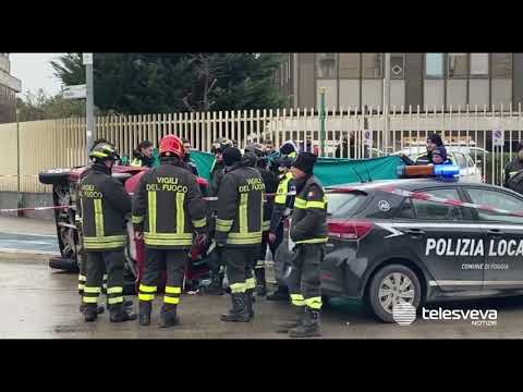 Video Foggia, incidente stradale di viale Di Vittorio: la vittima è una donna di 77 anni