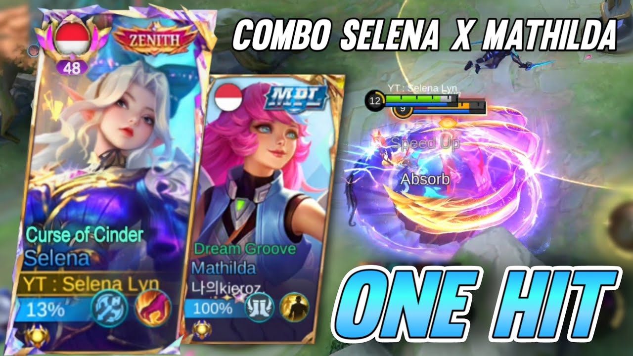 SELENA 1 HIT DAMAGE COMBO DENGAN MATHILDA Auto Win | Mobilegends
