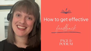 How to get effective writing feedback