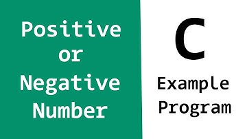 Check for Positive or Negative Number or Zero | C Example Program
