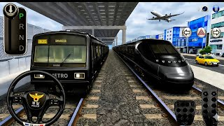 3D Driving Class Gameplay 🚆 New Black Metro Train VS Bullet Train Update 🔥 Ultra Realistic Race screenshot 3