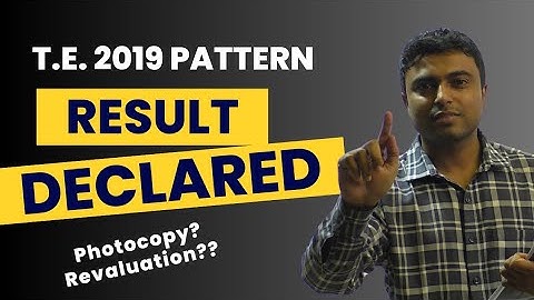 Result Declared TE 2019 Credit pattern SPPU