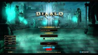 Diablo III Reaper of Souls: Login Screen