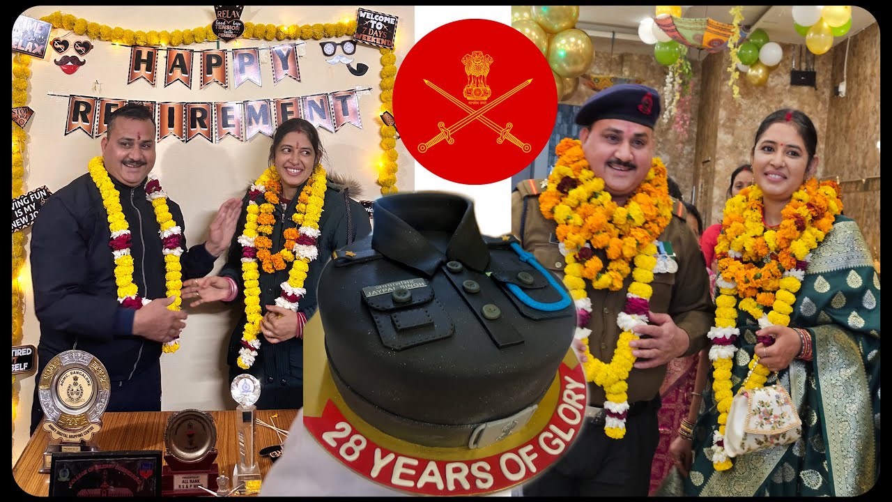 Retirement Celebration || Indian Army 🪖⚔️ || 28 Dec 1996 - 31 Dec 2024 ​⁠ #vlog #army #retirement
