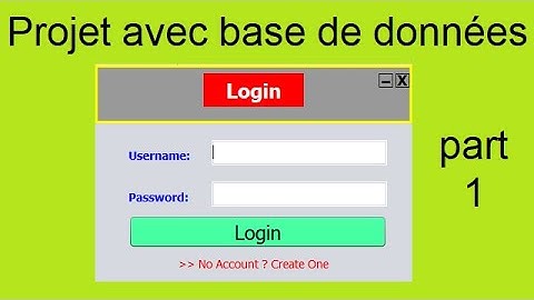 Projet java swing avec base de données Login and Register with database part 1 login form