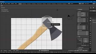 Wooden Axe Tutorial low poly 3d art | Blender 2.8