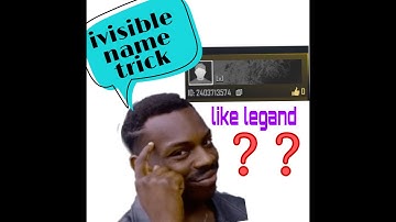 INVISIBLE  NAME  ???? (short trick) #pro