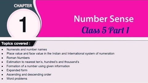 IMO Olympiad Chapter 1 Number Sense  Part 1 for Class 5