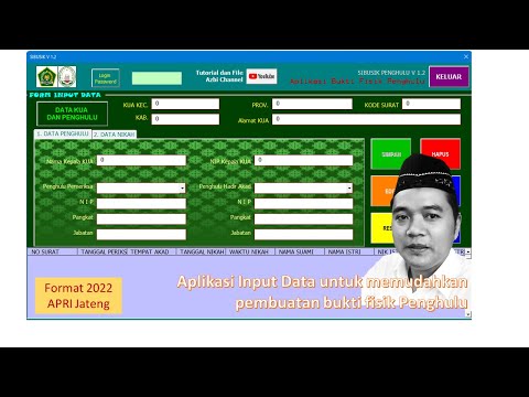 Aplikasi Data Base Penghulu/Sibusik..Aplikasi Input Data dan Cetak Bukti Fisik Penghulu 2022