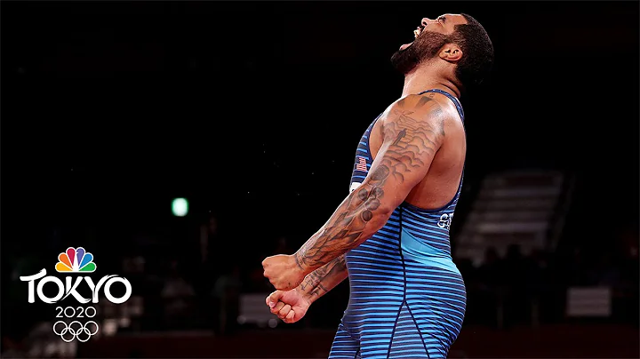 WHAT! Gable Steveson wins 125kg wrestling gold AS ...