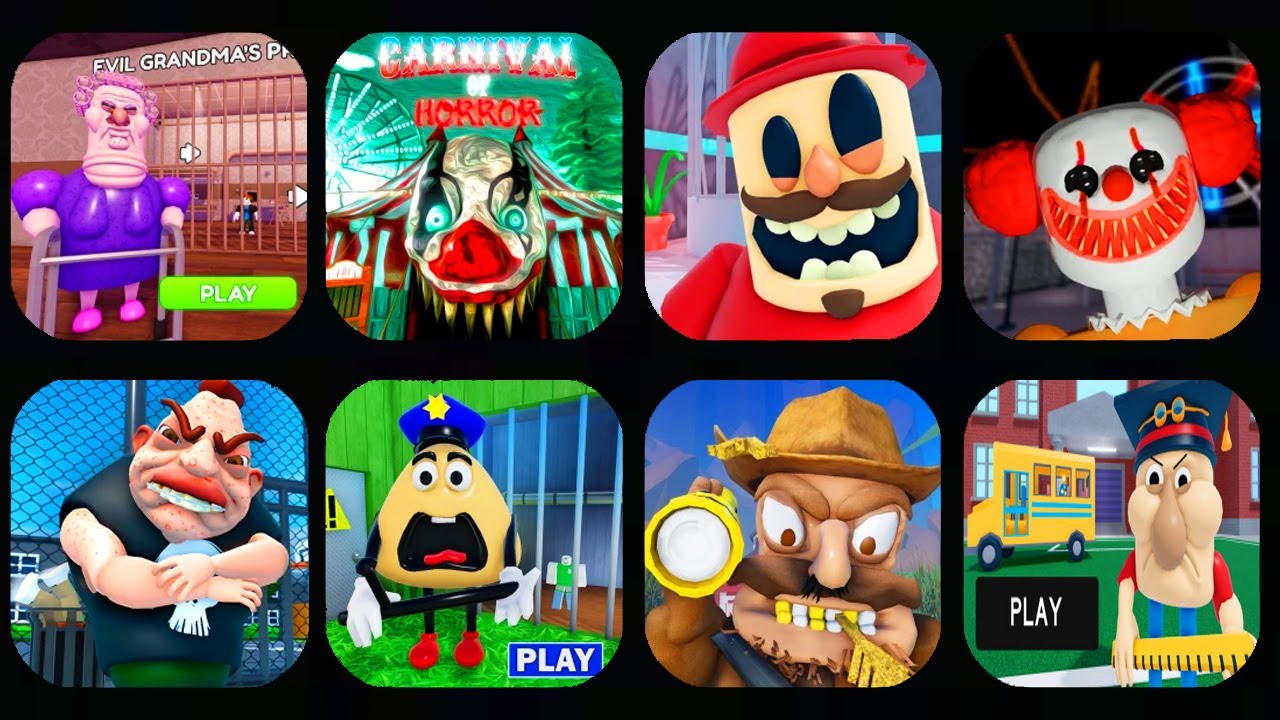 EVIL GRANDMA'S PRISON RUN! Escape The Carnival of Horror Obby! Escape the Petshop!