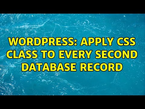 Wordpress: Apply CSS class to every second database record (2 Solutions!!)