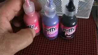 my art project using puffy paint making some t-shirts for my wife.