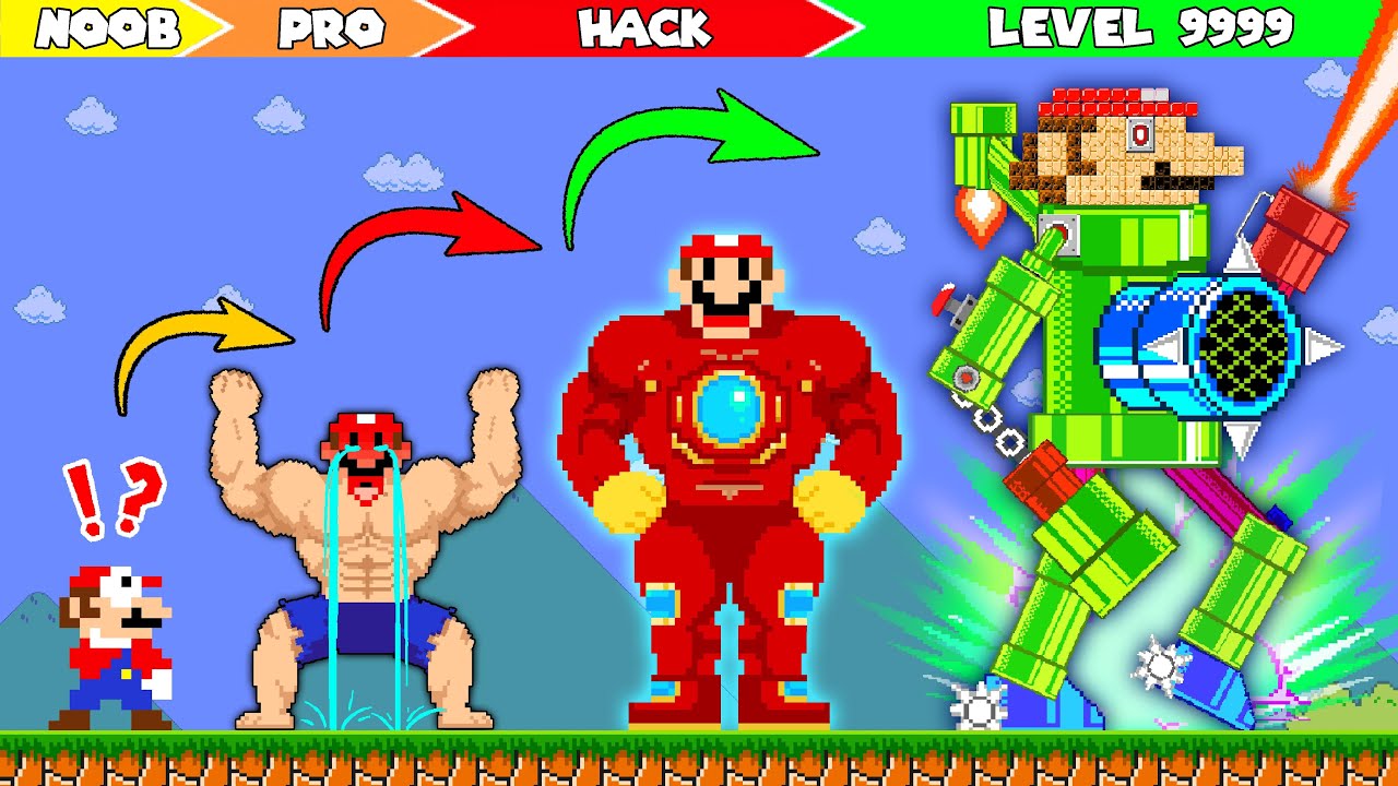 Super Mario Bros. But Every Seed Makes Mario Become ROBOT