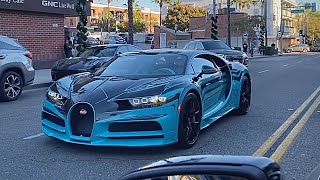 Bugatti in Beverly Hills! Supercars in LA California & LV! Ferrari F8, Porsche GT4, Ford GT & More!