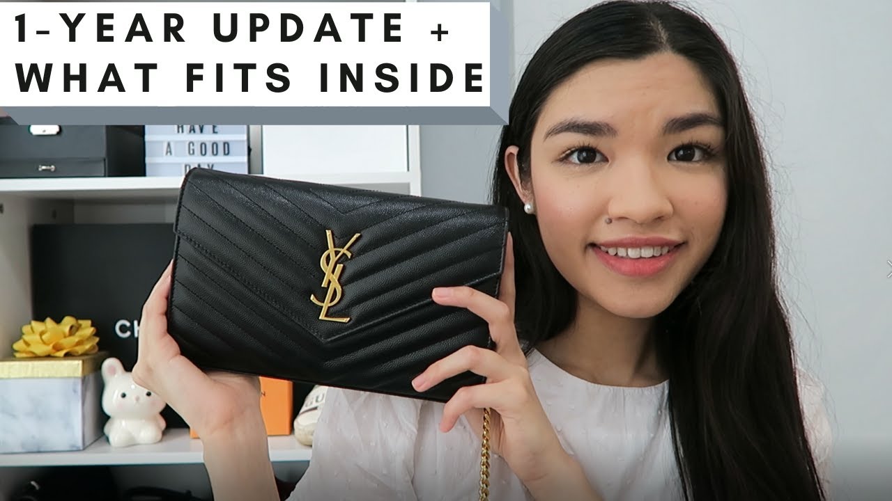YSL SAINT LAURENT WALLET ON CHAIN  Review + What Fits Inside 