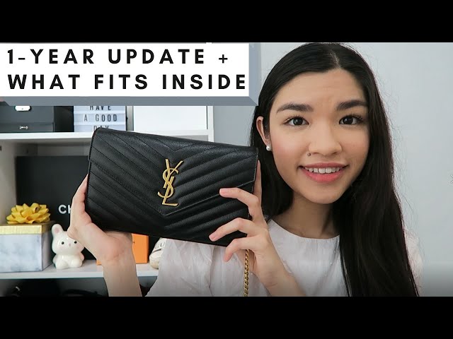 Review) YSL Monogram Large Wallet with DIY Chain✨
