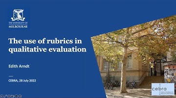 CEBRAnar #7: The use of rubrics in qualitative evaluation