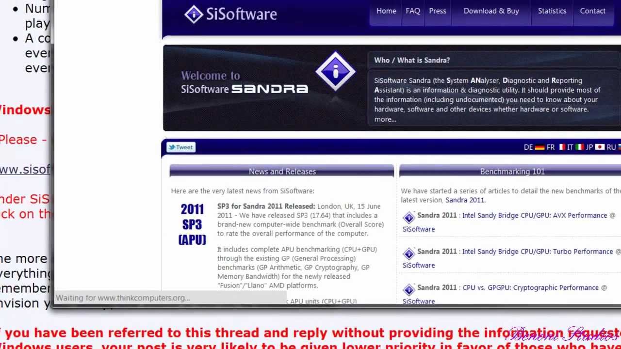 How To Post A Sandra Report On The DUC - Download, Install, Generate, and Copy/Paste - FULL VIDEO