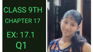 CLASS 9TH || CHAPTER 17 || RD SHARMA || HERONS FORMULA || EXERCISE 17.1 || QUES 1 ||