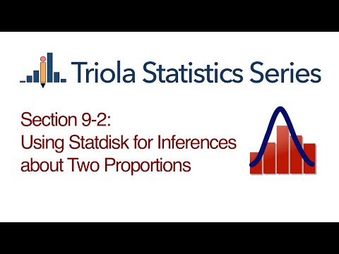 Statdisk Section 9-2: Using Statdisk for Inferences about Two Proportions