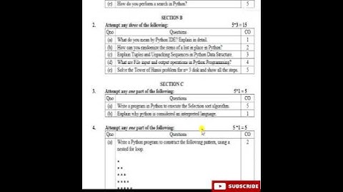 python programming aktu 2021-22 paper