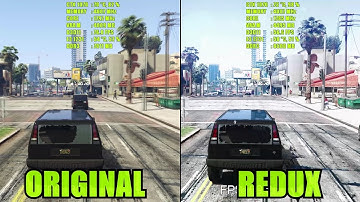 GTA V Original vs REDUX V2 - GTX 1070 COMPARISON