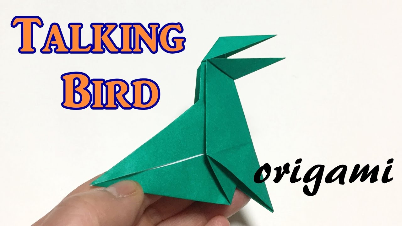 Download How to make a paper talking bird | origami bird tutorial ...