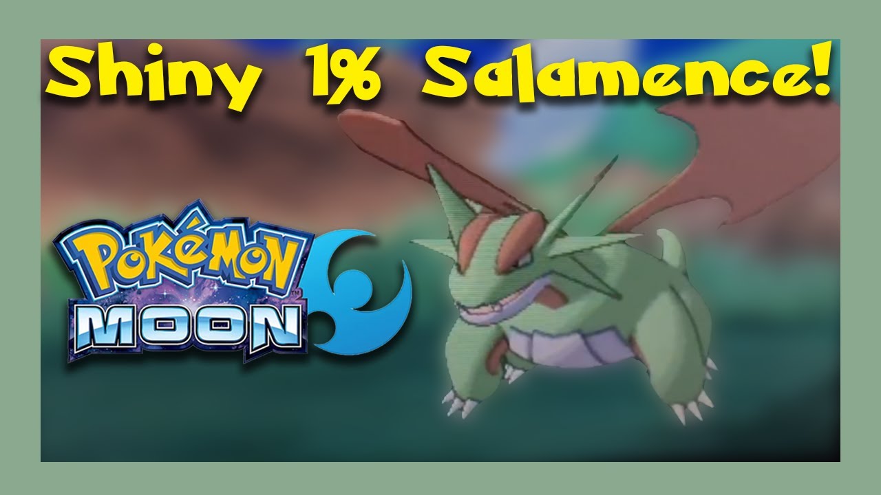 SHINY 1% SALAMENCE!!!!! MY FIRST SHINY IN POKEMON SUN AND MOON!