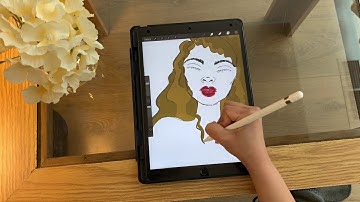 How to draw curly and wavy hair on iPad for beginners using Procreate.