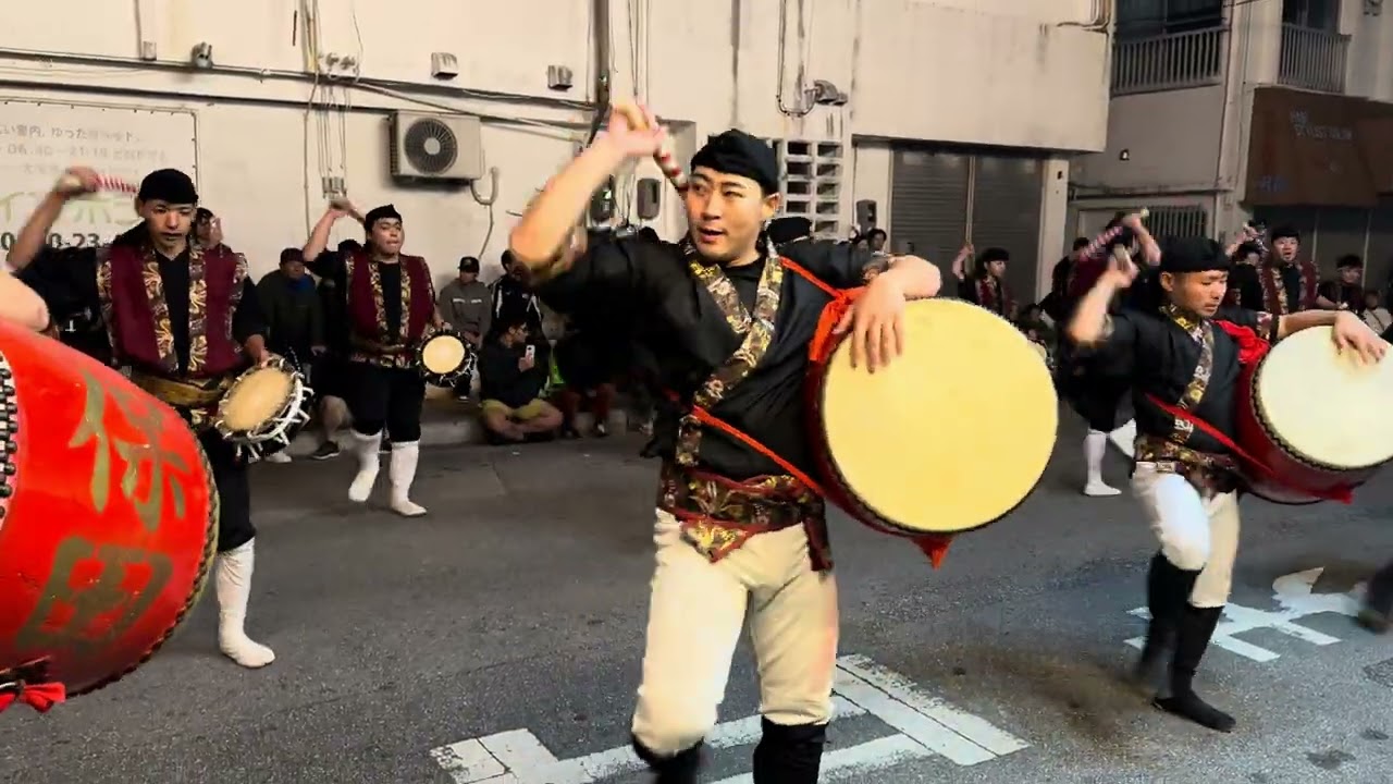 沖縄市久保田青年会　今年ラスト演舞2025.12.14