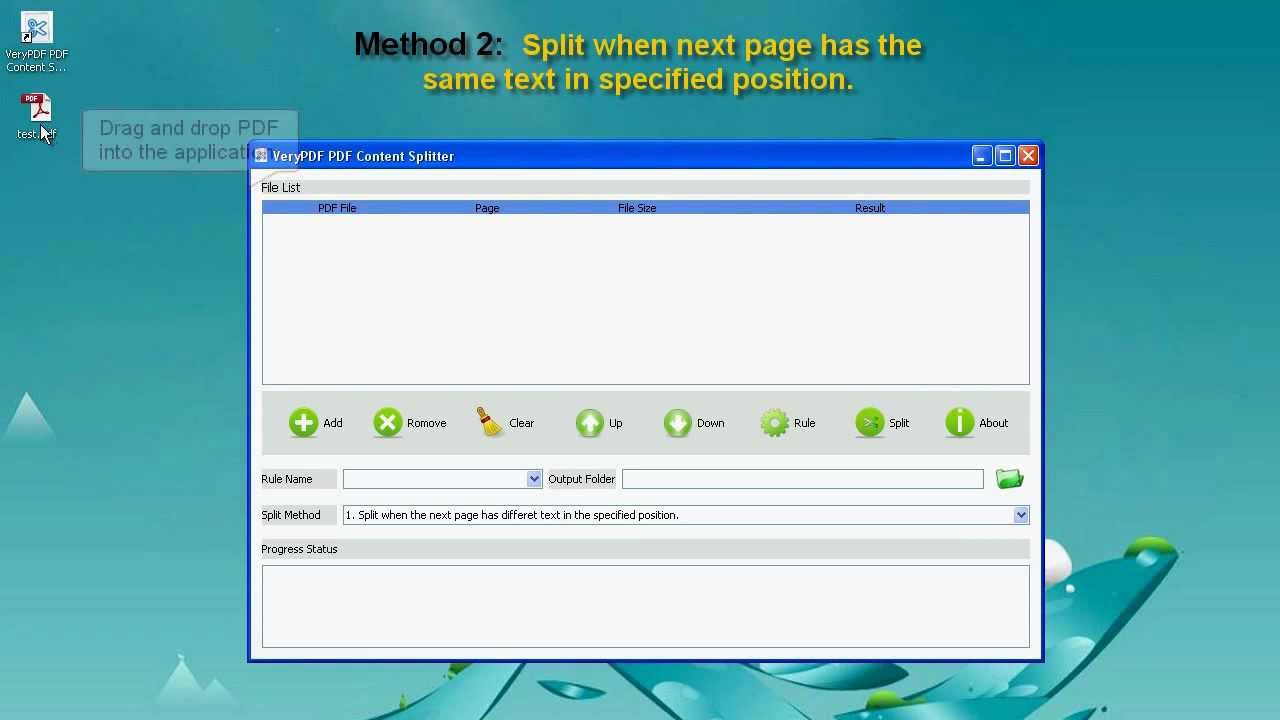 VeryPDF PDF Content Splitter
