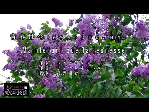 No.34 青春は今（過ぎ去りし青春の日々)（歌詞入り）Maintenant que la 【名曲シャンソンのご紹介　歌：E．ハリマ　ピアノ伴奏：中村力（ピアノカラオケ）】