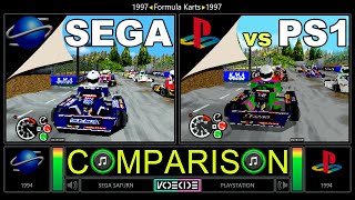 Formula Karts (Sega Saturn vs PlayStation) Side by Side Comparison