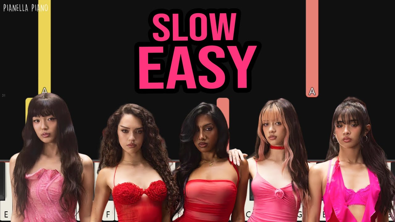 KATSEYE - Gabriela | SLOW EASY Piano Tutorial by Pianella Piano