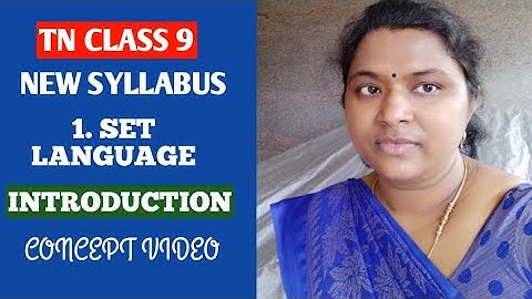 9th Maths | Chapter 1 | Set language Introduction Video | Example 1.1 | Ex:1.1 q.no. 1,2,3