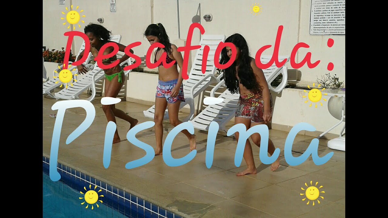 As Amigas Fazendo Desafio Dá Piscina Fd3