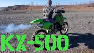 Will It Start? Kawasaki Kx 500 First Ride Cold Start Winter