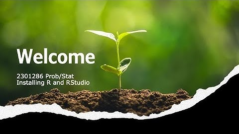 2301286: ติดตั้งโปรแกรม R และ RStudio
