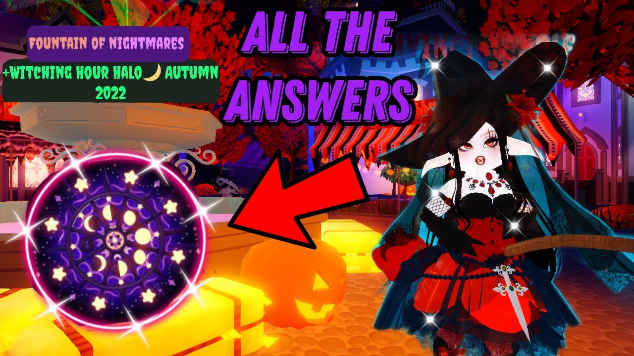 ALL ANSWERS FOR THE NEW HALLOWEEN HALO 2022 Royale High Halloween