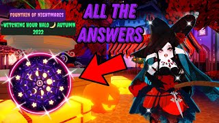 ALL ANSWERS FOR THE NEW HALLOWEEN HALO 2022 | Royale High Halloween Update