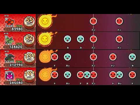 【太鼓の達人 NS2】黒神クロニクル【全難易度同時再生】