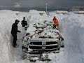 Kitimat 2015 Snow Storm Digging Vehicles out at KMP