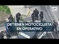 Detienen a motociclista tras operativo en la avenida Benito Juárez en Guadalupe